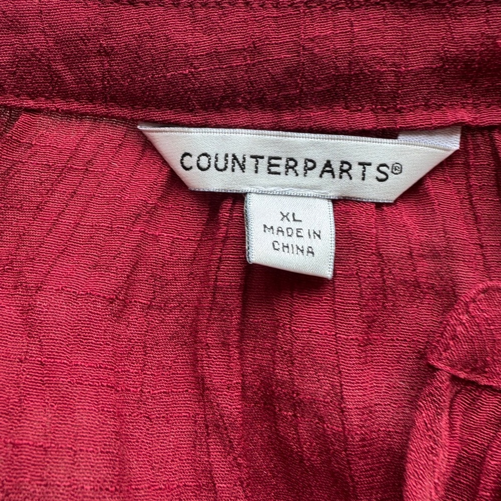 Counterparts Red Blouse XL